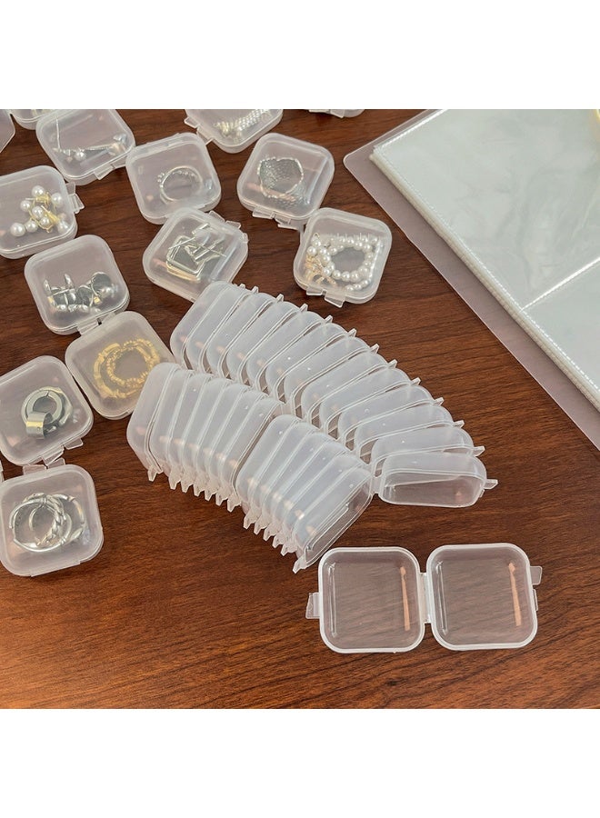 daydayup 20-Piece Clear Small Plastic Storage Containers Anti Oxidation Transparent Jewelry Storage Holder for Small Item Craft, Beads, Pills, Necklaces,Earrings,Rings, Jewelry Case (3.5*3.5*2cm) - Image 3
