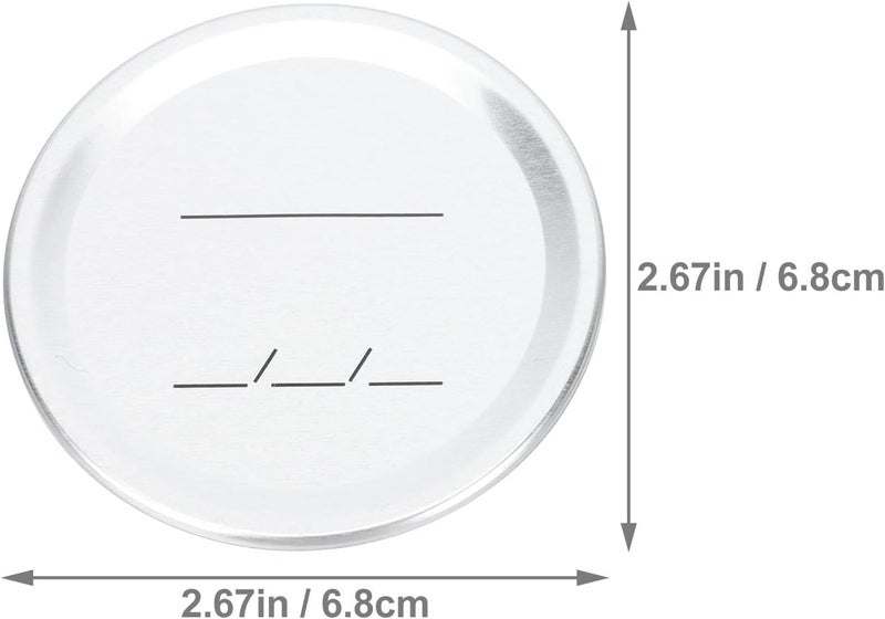 20pcs 70mm Mason Jar Tin Lids Sealing Can Caps Silver Metal Airtight Storage Covers for Canning and Preservation - Image 2