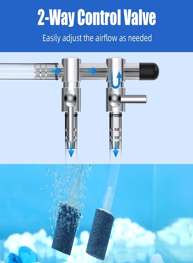 AQUANEAT Aquarium Control Valve, Fish Tank Air Valve, Metal Stainless Steel Gang Valve, Air Flow Distributor Splitter for Air Pump (X-Small 2 Way) - Image 4