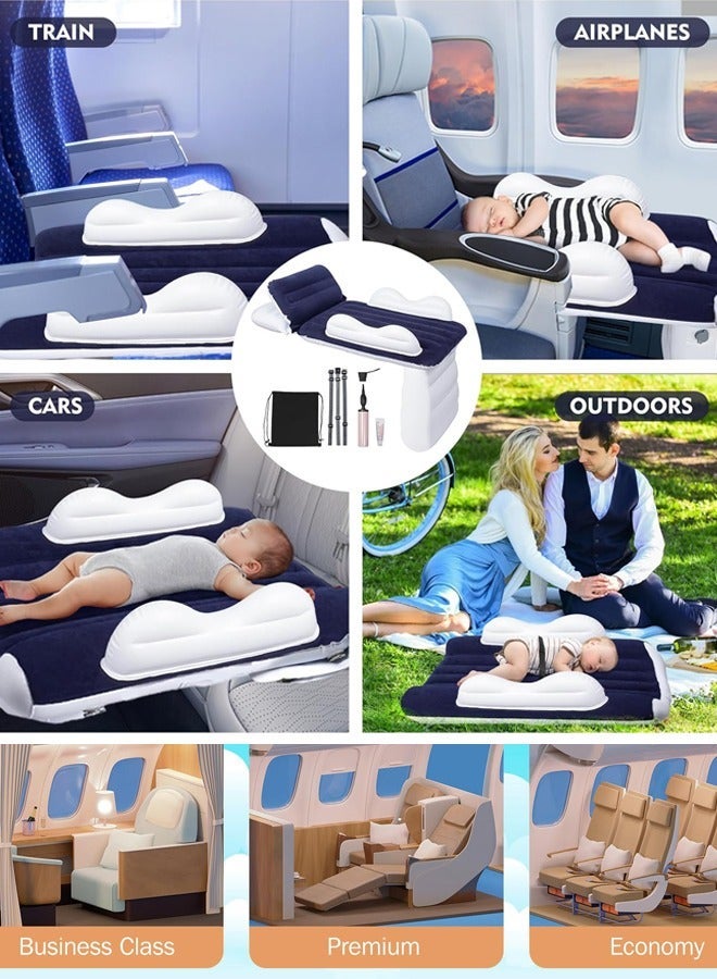 Inflatable Airplane Bed for Toddlers - Kids' Seat Extender with Carry Bag, Pump & Seat Belt - Image 5