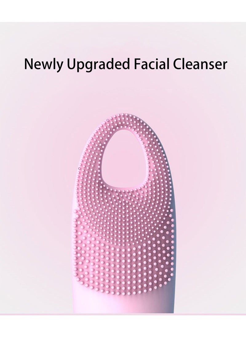 Generic - Silicone Electric Facial Clean Massager Facial Cleansing Brush Electric Silicone Face Brush and Massager Waterproof Silicone Face Scrubber for Deep Cleansing, Exfoliating Removing for Girls Gifts - Image 1