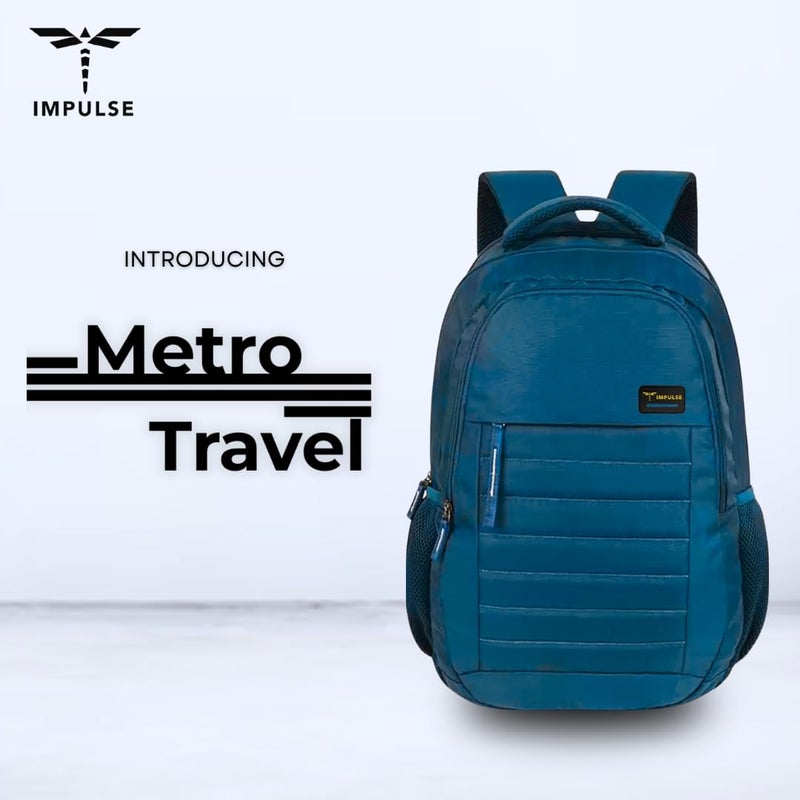 IMPULSE! 35L Metro Move Unisex Water Resistant Travel 2 Compartment Laptop Backpack Office Bag/School Bag/College Bag/Business Bag Fits Up To 16 Inch Laptop - Image 2