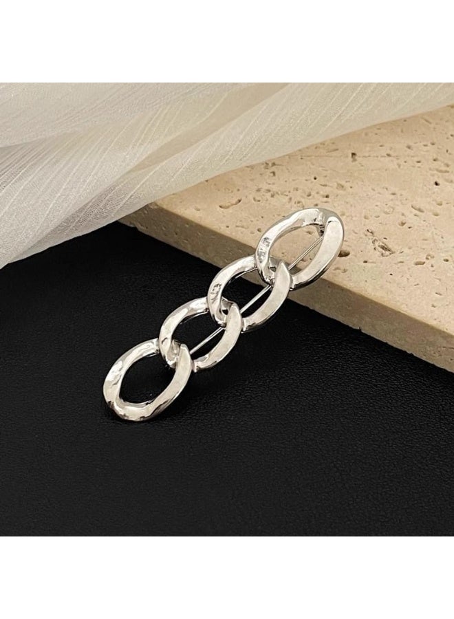 4 Sets Adjustable Jeans Button, No Need to Sew Detachable Button Pins, Perfect Fit Detachable Instant Button, Silver Circle Jeans Button Pins, Pant Waist Tightener, for Women Skirt Pant Jeans - Image 2