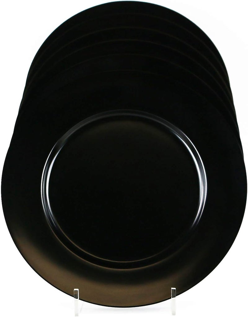 Reston Lloyd Calypso Basics by Reston Lloyd Melamine Dinner Plate Set of 6 Black - Image 3