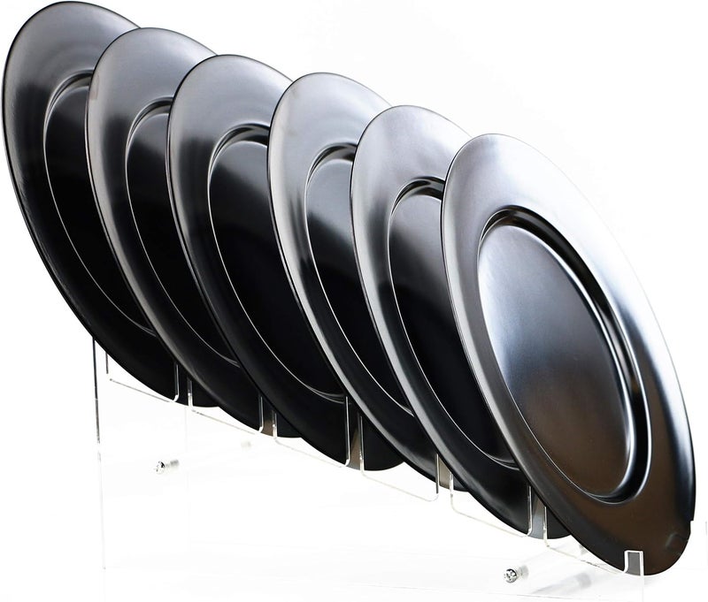 Reston Lloyd Calypso Basics by Reston Lloyd Melamine Dinner Plate Set of 6 Black - Image 2