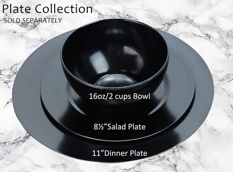 Reston Lloyd Calypso Basics by Reston Lloyd Melamine Dinner Plate Set of 6 Black - Image 5