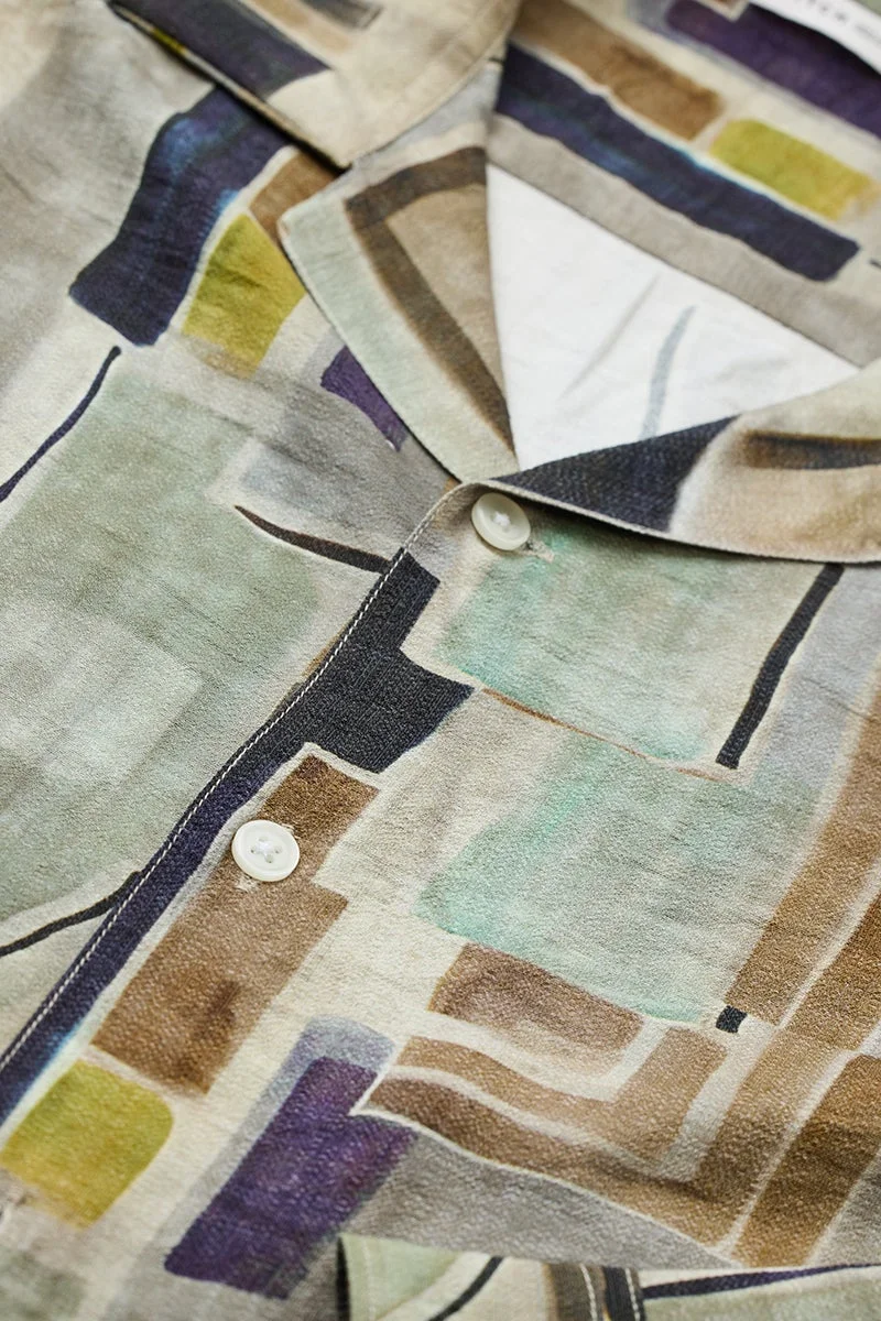 SNITCH Multicolour Abstract Long Sleeve Regular Fit Shirt