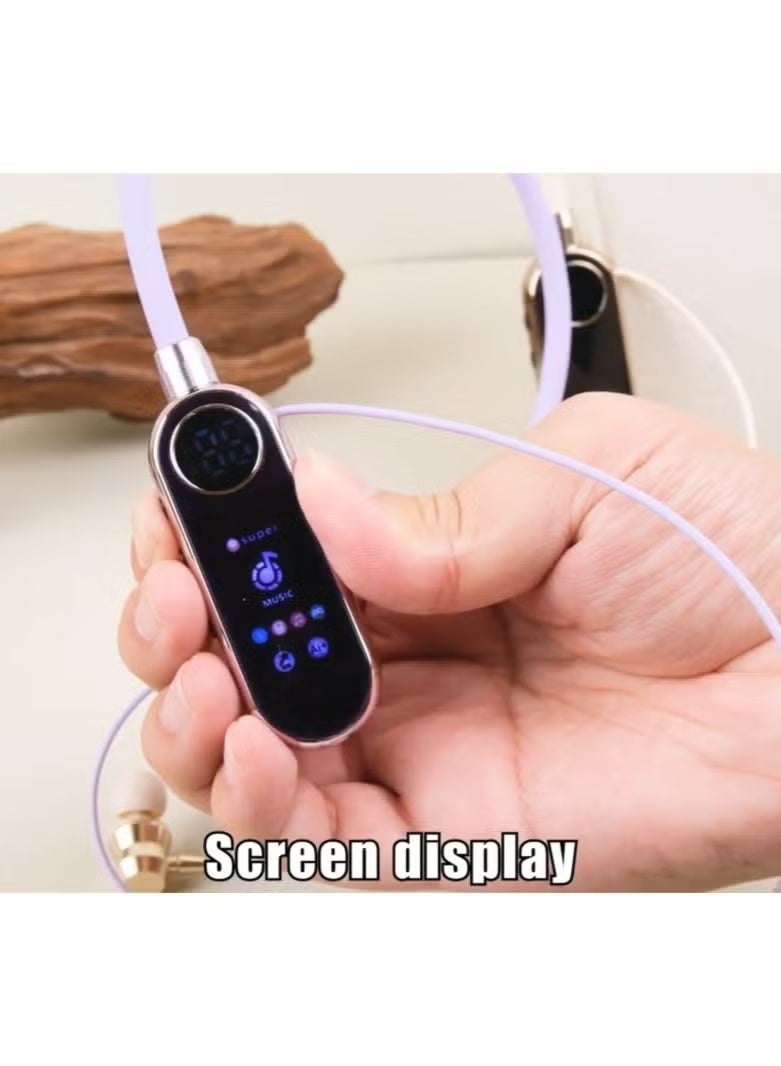 موديو سماعات أذن لاسلكية MZ800 تُعلق حول الرقبة، مزودة بتقنية بلوتوث 5.4، وشاشة LED لعرض مستوى الطاقة، وصوت جهير عميق، ودعم بطاقة TF، وتشغيل لمدة 35 ساعة، وتصميم مريح - سماعات رأس سوداء تُعلق حول الرقبة، مثالية للموسيقى، والسفر، والعمل، واللياقة البدنية، والرياضة، والاستخدام اليومي. - Image 3