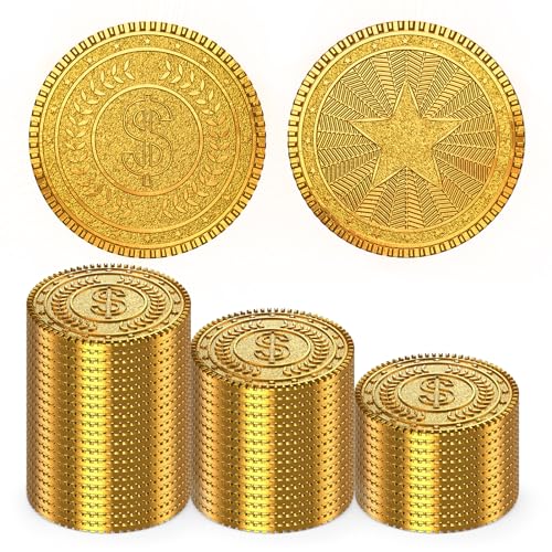 Byhoo 50 PCS Metal Gold CoinsDND Pirate CoinsStress Relief Toolwith Velvet Drawstring Pouch for Board GamesRole PlayingTreasure HuntsPirate Adventure Themed Play Favor - Image 1