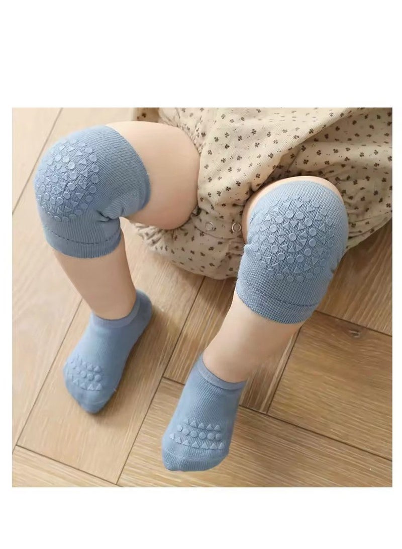 Baby Knee Pads Socks Set for Girls Boys Summer Solid Color Anti Slip Socks Kid Crawling Safety Floor Sock Leg Knee Protector  - Image 1