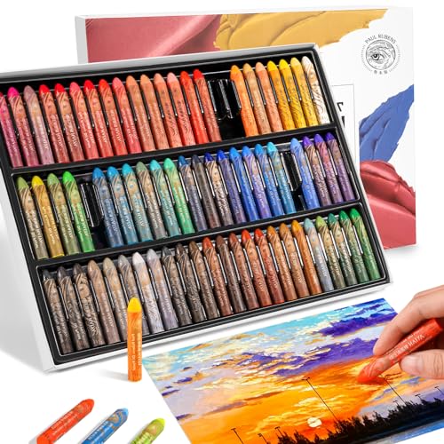 Paul Rubens Oil Pastels Set - 72 Vibrant Colors, Ultra-Soft and Creamy Texture, Easy to Blend for Artists and Beginners - Bullet Head Design for Drawing, Painting, Sketching - Image 1