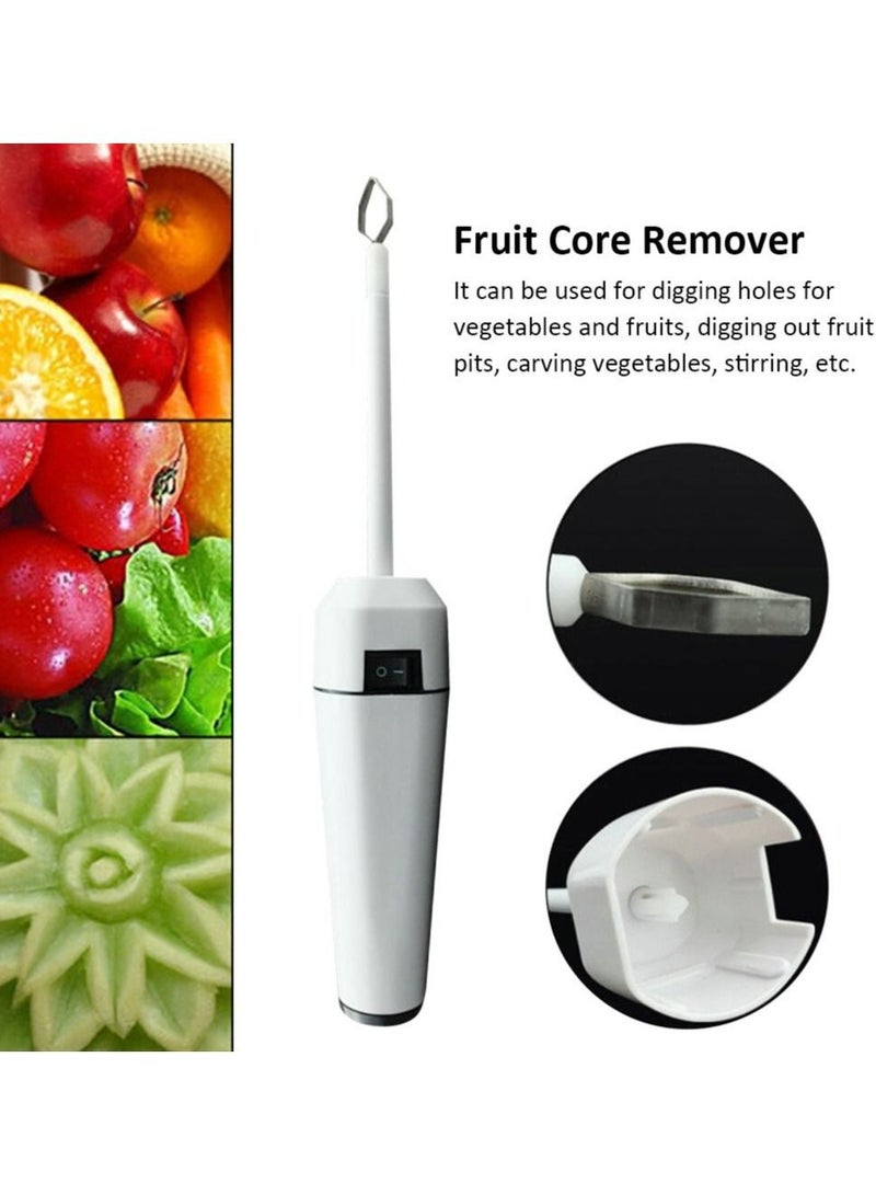 Household Electric Fruit Corer Vegetable Melon Drill Stirrer Spiralizer Kitchen Gadgets Stainless Steel Corer Remover Kitchen Tools  - Image 1