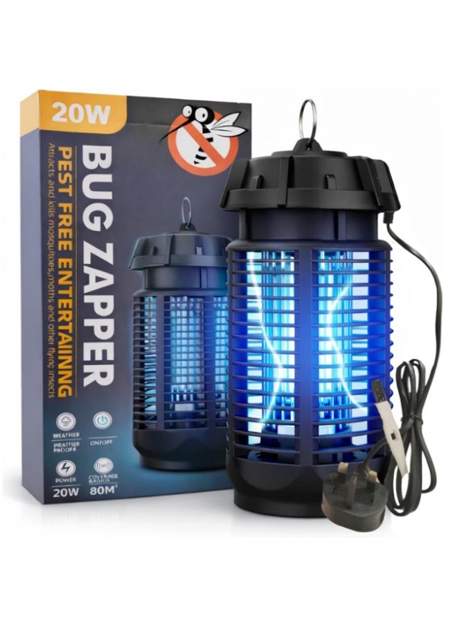 GOGOGO Electric Bug Zapper Outdoor & Indoor Insect Killer 4000V Powerful Grid, 20W Extra Brightness IPX4 Waterproof Mosquito Repellent Outdoor, Fly Traps for Backyard Patio 360° Coverage - Image 1
