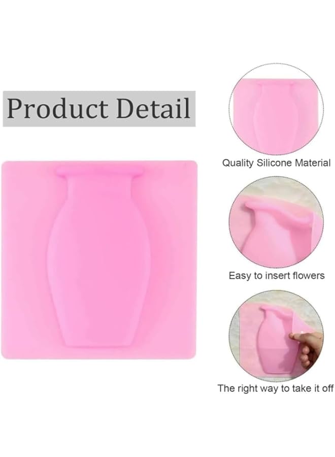 The Bros Magic Silicone Vase, 3-Pcs Silicone Flower Pots, Reusable Wall-Mounted Hanging Vases for Indoor Plants, Succulents, Windows, Modern Home Decoration - Image 4