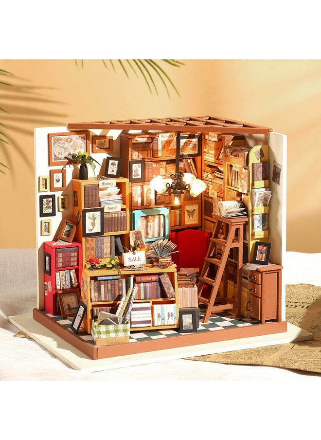 RoWood Diy Miniature Dollhouse Kit, 1:24 Scale Tiny House Building Kits - Sam'S Study  - Image 3