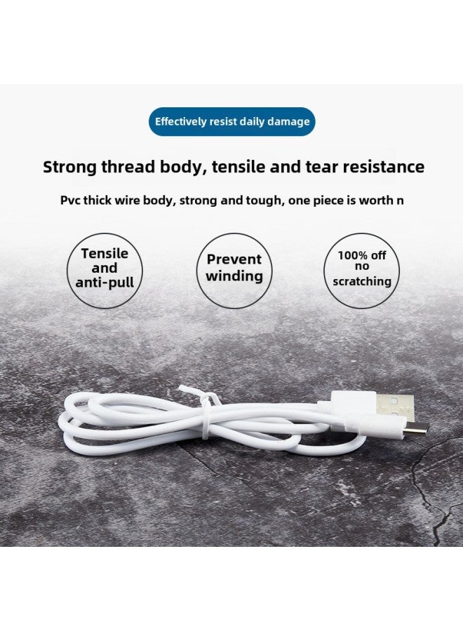 National Standard Copper Type-c Charging Line Small Electrical Appliances Bluetooth Headset Small Lighting Data Line 0.3 Meters Short Line With The Machine Line-Color:National Standard Copper Type-c White—80cm  - Image 5