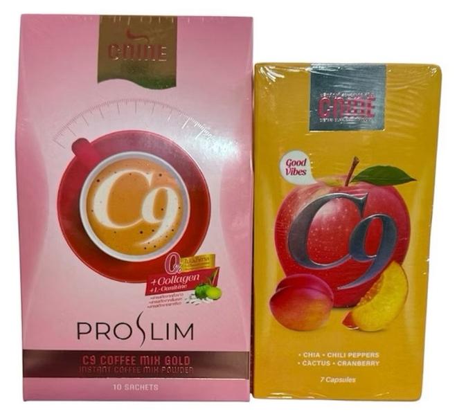 C9 coffee 10 sachets and  c9  7 capsules