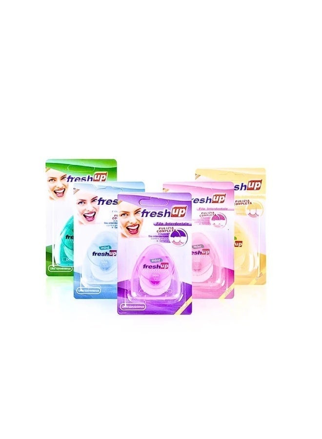 فريش آب خيط تنظيف الأسنان بالشمع بنكهات متنوعة 50 متر - 5 مل 2 قطعة - Image 4