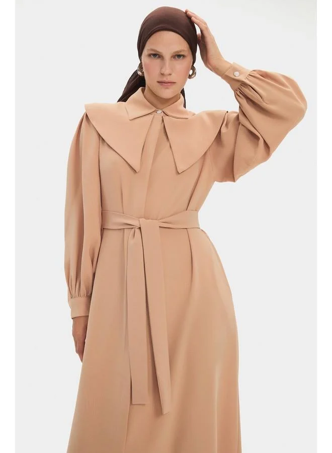 JUNE Collared Belted Dress