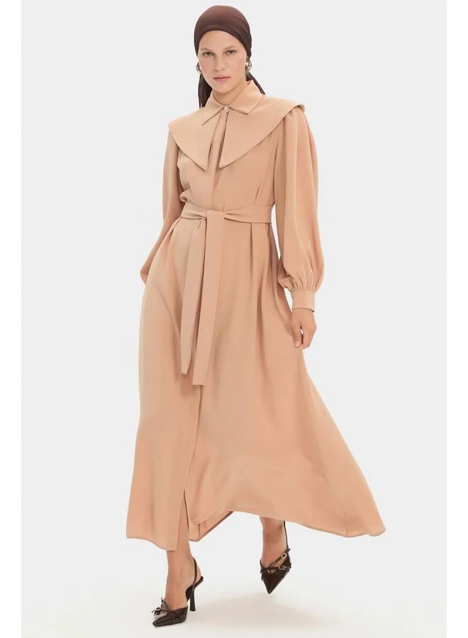 JUNE Collared Belted Dress