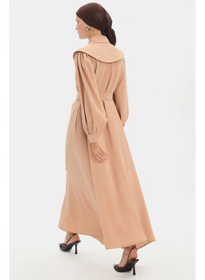 JUNE Collared Belted Dress