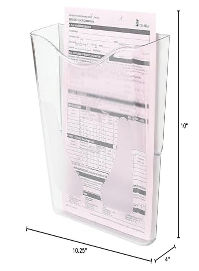 Deflecto 63001 Wall Pocket, Vertical, Ltr, 10-1/4-Inch x4-Inch x10-Inch , Clear - Image 4