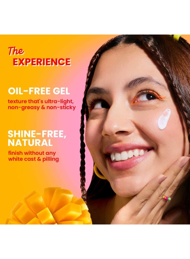 Dot & Key Mango Detan Gel Sunscreen SPF 50+ PA+++ 50g In-Vivo Tested | Oil-Free, With Alpha-Arbutin & Niacinamide | Controls Tanning, Brightens Skin, Ultra-light | Fades Dark Spots, Evens Tone, Water Resistant | All Skin Types | 50g - Image 3