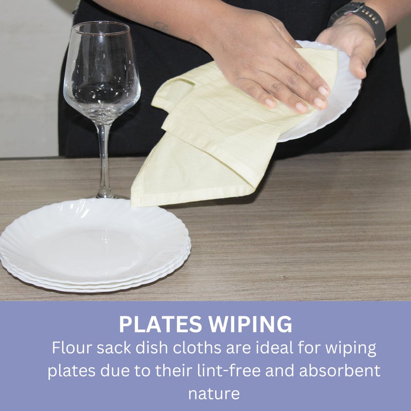 WHITEWRAP Flour Sack Towels| Tea Towel for Crafts| Kitchen Dish Cotton Blank Towel for Embroidery|Baking Bread Proofing Linen Cover| Thick Absorbent Quick Dry| 3 Pack 18""x28""Natural - Image 4