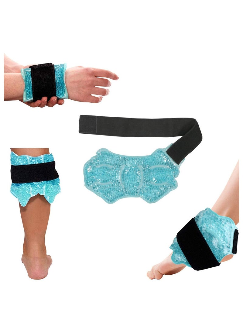 Generic Hot Cold Ice Gel Pack with Adjustable Brace for Sprained Ankles Plantar Fasciitis Achilles tendonitis and Swelling Feet  - Image 1