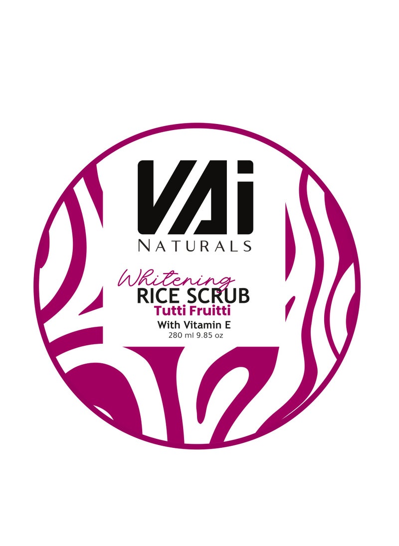 VAI Naturals Vai Naturals Rice Scrub with Vitamin E - Tutti Frutti Whitening Formula 280ml  - Image 2