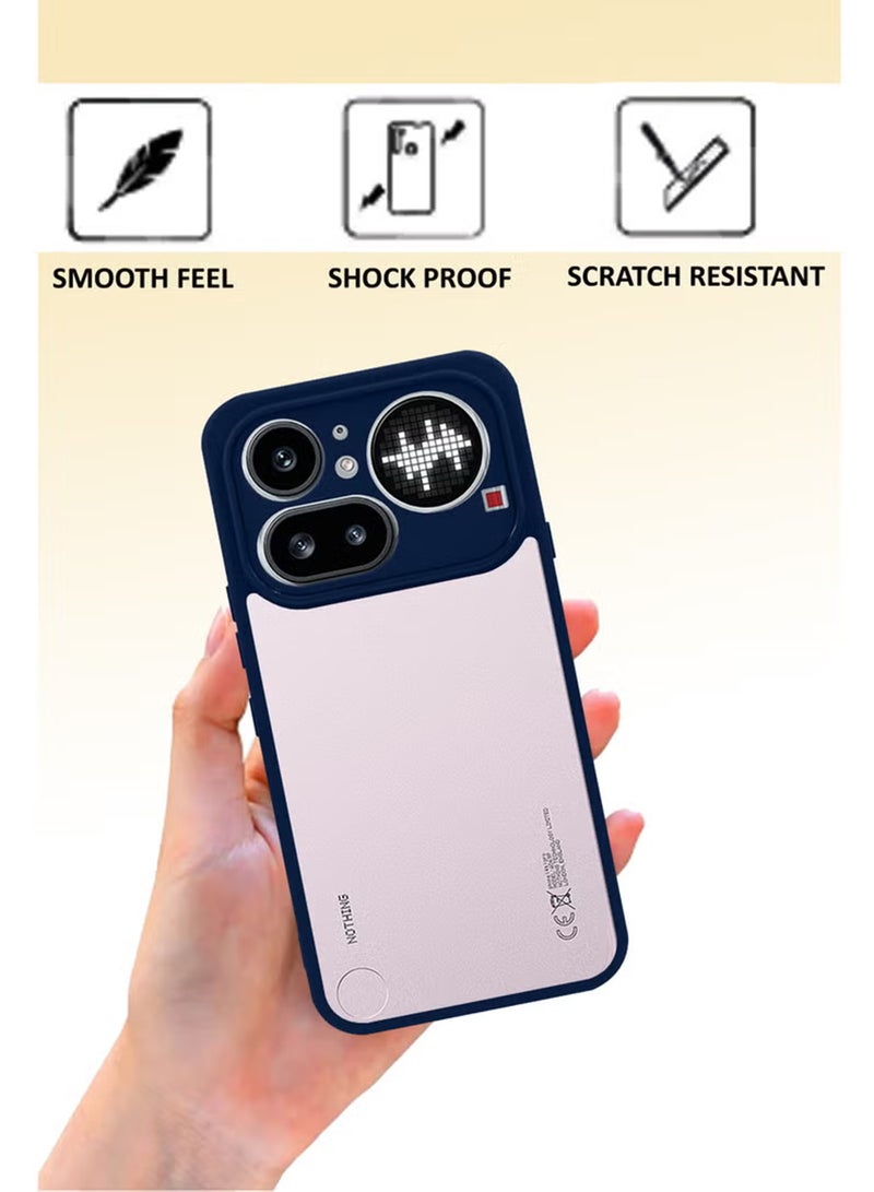 Case Nothing Phone 4A Pro Protective Back Case - Silicone Case Cover for Nothing Phone 4A Pro, Camera and Drop Protection Thin Protective Back Cover Case for Nothing Phone 4A Pro  - Clear/Blue - Image 2