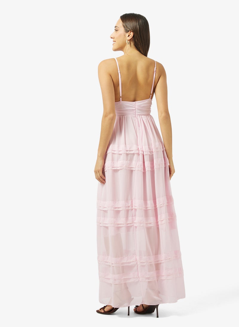 Ginger Plunge Neck Tiered Baby Ruffle Dress - Image 2