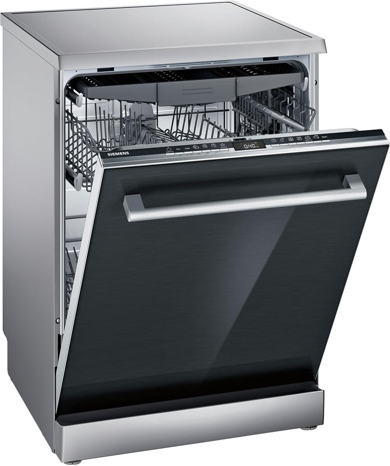 سيمنز غسالة صحون قائمة بذاتها Siemens SN23HB62MT 60 سم IQ500 مع اتصال منزلي، 14 إعداد للصحون، 6 برامج، سلال varioFlex، D، أسود - Image 1