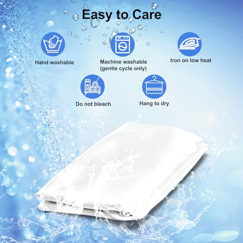 Zelimun Satin Pillowcase for Zelimun Cervical Pillow Only, Ergonomic Case, Smooth & Soft Pillowcase for Sleeping, White Pillow Cover with Zipper - Image 5