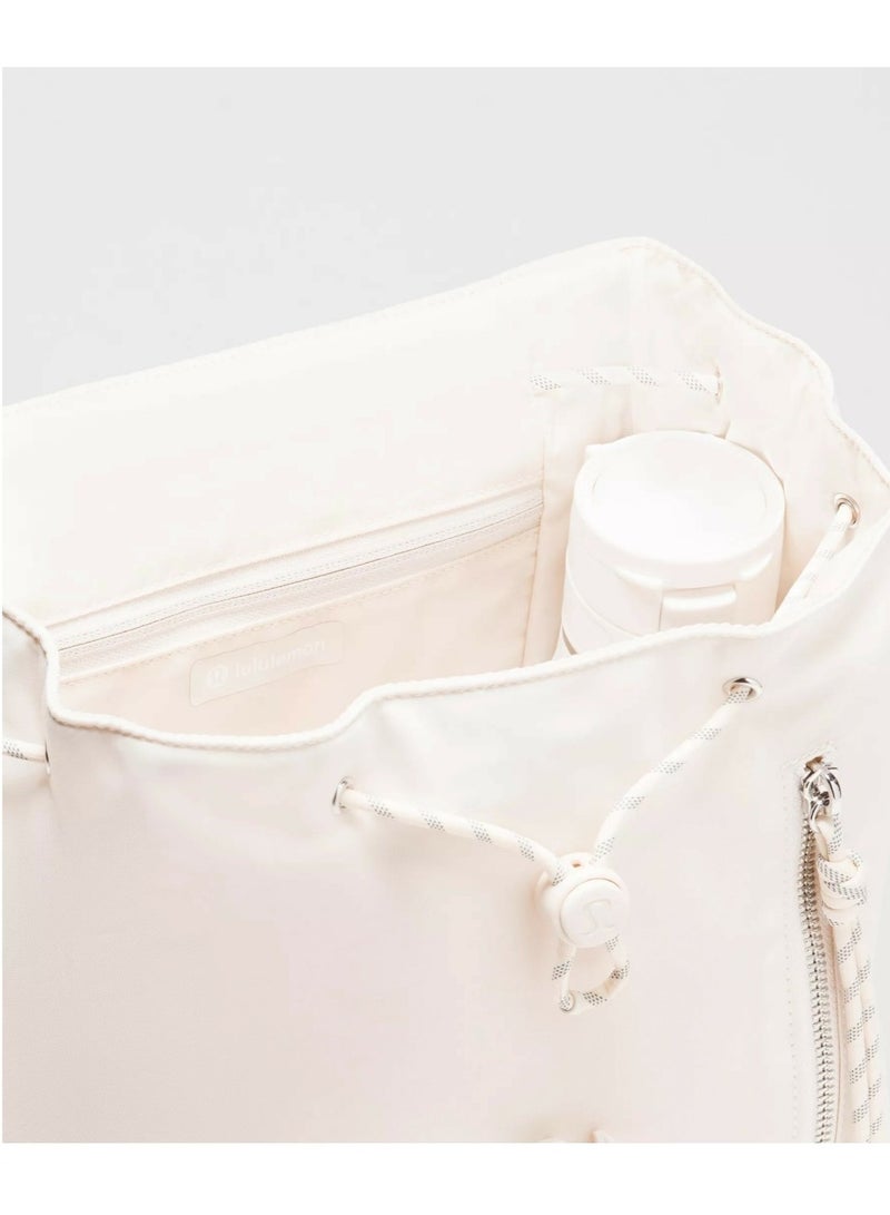 لولوليمون سحب النساء سحب دلو حقيبة الظهر، المدرسة، الرياضة، حقيبة الظهر اللياقة البدنية - أبيض - Image 5