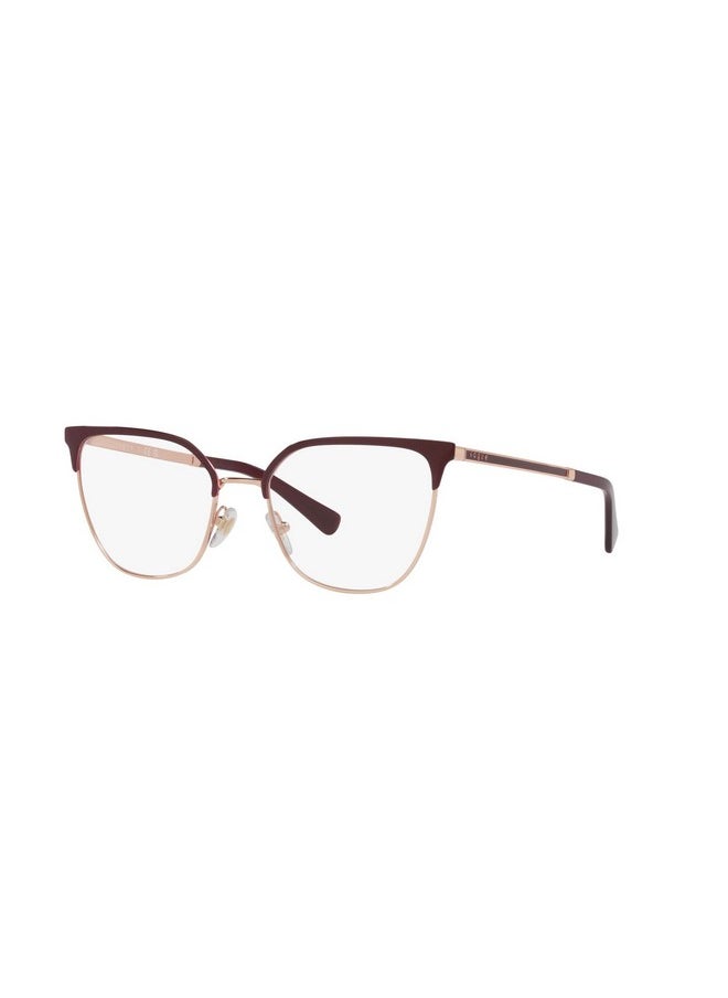 Vogue Eyewear Women'S Vo4249 Square Prescription Eyewear Frames, Top Bordeaux/Rose Gold/Demo Lens, 51 Mm  - Image 2