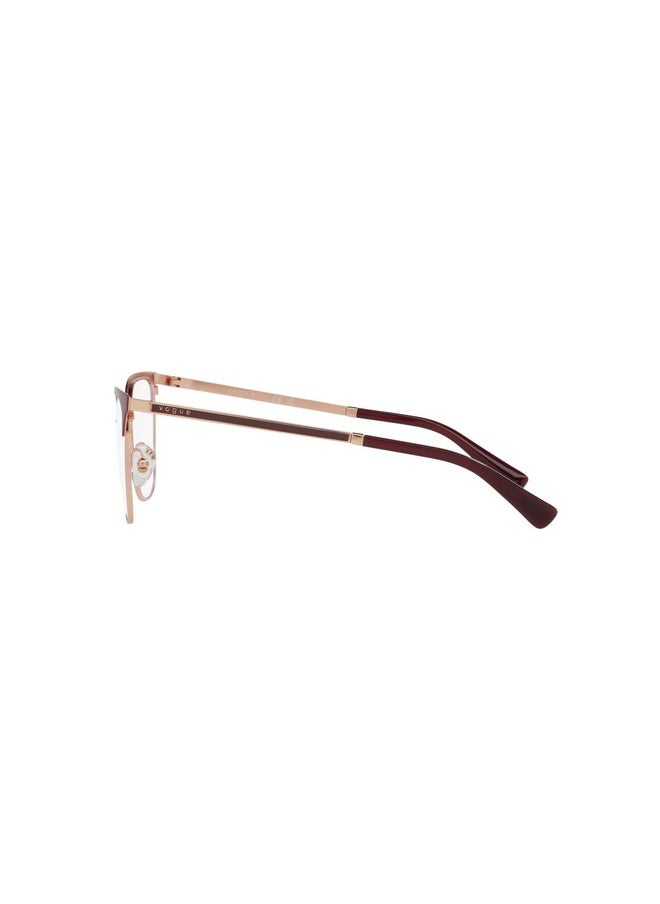 Vogue Eyewear Women'S Vo4249 Square Prescription Eyewear Frames, Top Bordeaux/Rose Gold/Demo Lens, 51 Mm  - Image 4