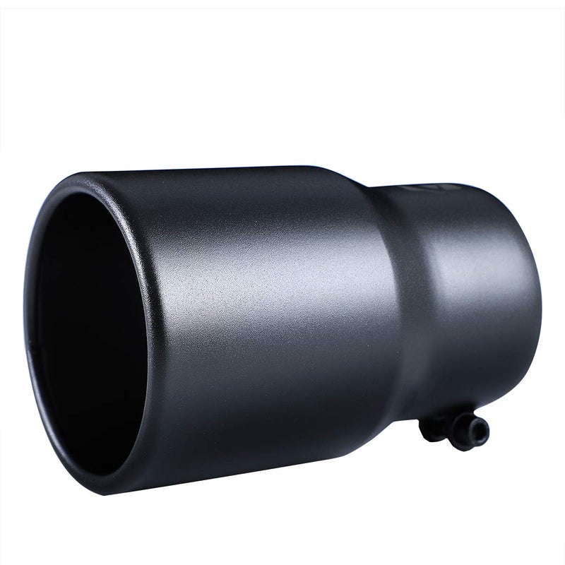 Black Exhaust tip 35 Inlet Bolt on Design Black Coated Stainless Steel Car Muffler Tips 35 ID x 45OD x 65L