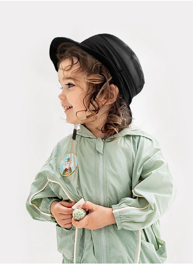 Generic - Breathable Mesh Children's Sun Hat Black - Image 1