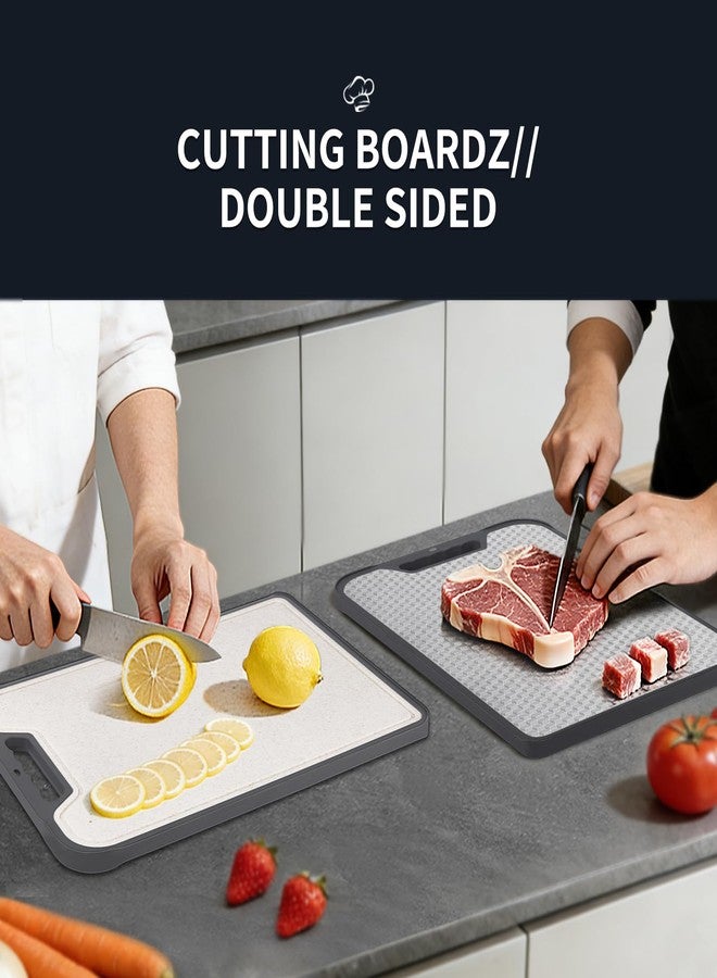 GIUOIDUO stainless steel Cutting Board for Kitchen, Cutting Board Double Sided Food Grade, Anti slip, scratch resistant, Easy to Clean Large Size 16”×11” - Image 4
