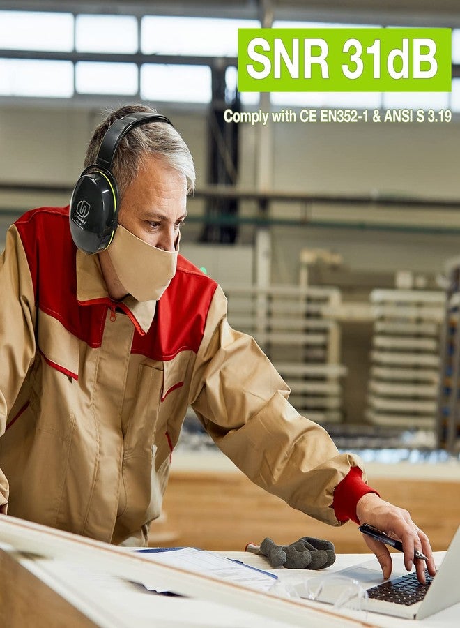 LYSIAN Foldable Noise Cancelling Earmuffs, Industry Ear Protection Muffs for Work, Shooting, Mowing, Airport - Image 5