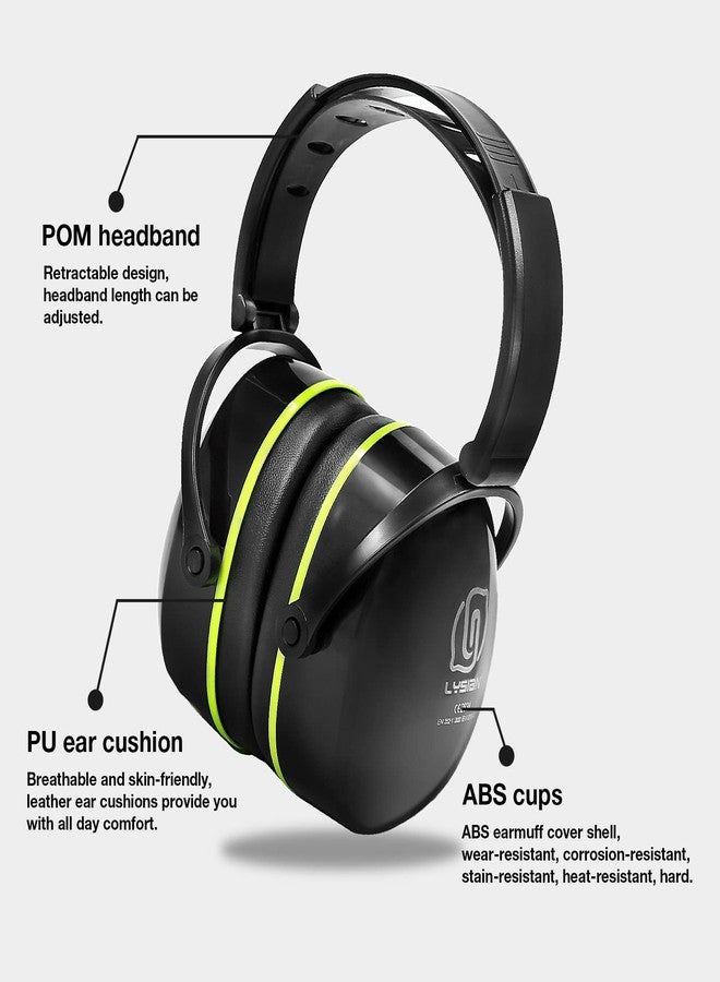 LYSIAN Foldable Noise Cancelling Earmuffs, Industry Ear Protection Muffs for Work, Shooting, Mowing, Airport - Image 2