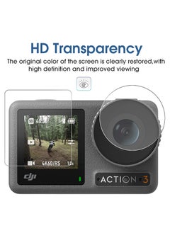 O Ozone (Pack of 2) Tempered Film for DJI Osmo Action 3 Screen Protector |9H Tempered Glass Screen Cover + Lens Protector for DJI Action 3 Camera Accessories  - Image 5