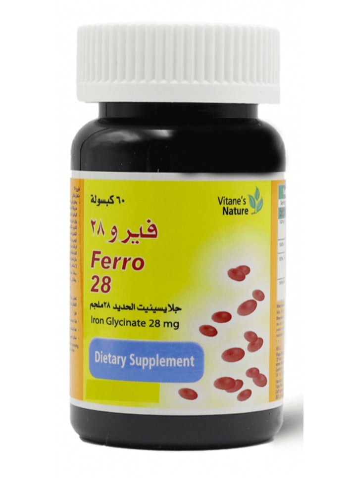 Vitane's Nature Ferro 28 60 Capsules - Image 1