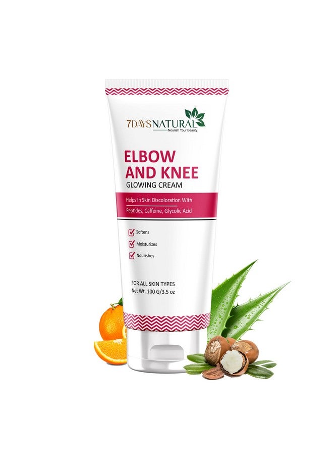 7 DAYS Elbow & Knee Glowing Cream | Hydrating & Nourishing Formula for Dry & Dark Areas | Exfoliates & Softens Rough Skin | Suitable for All Skin Types (100g) - Image 1