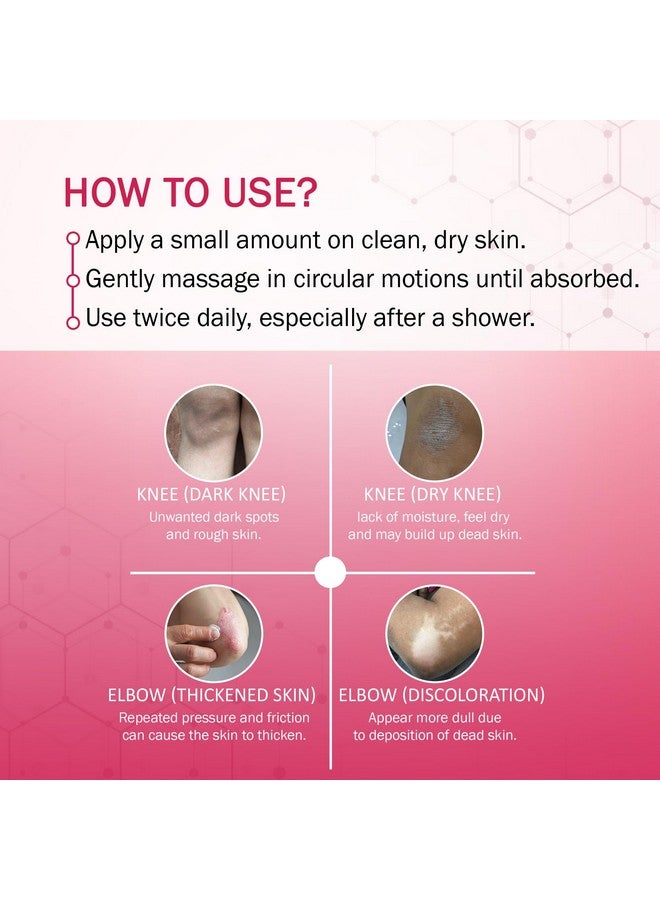 7 DAYS Elbow & Knee Glowing Cream | Hydrating & Nourishing Formula for Dry & Dark Areas | Exfoliates & Softens Rough Skin | Suitable for All Skin Types (100g) - Image 4