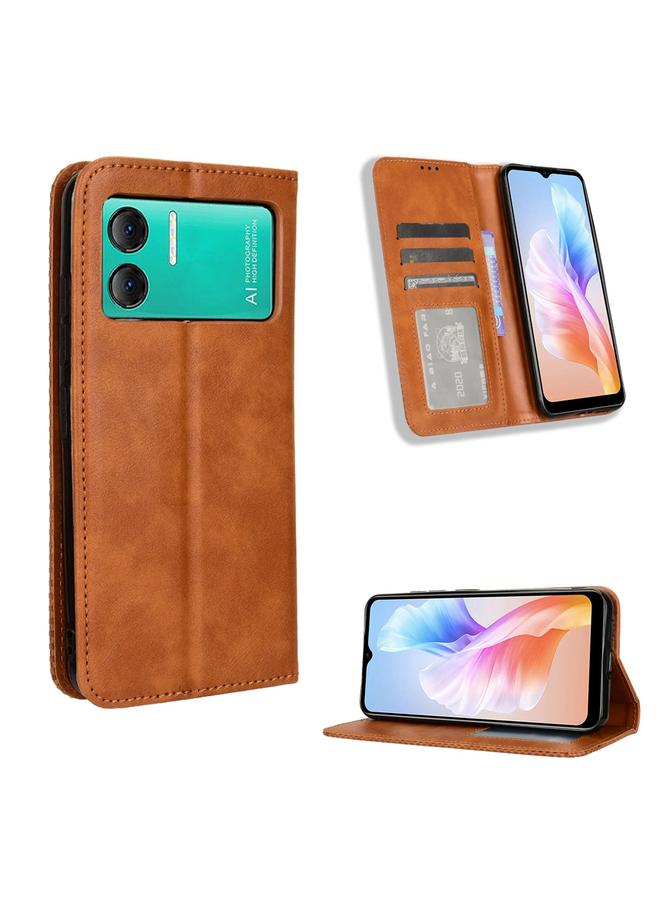 Zaboon Case For Doogee X98 Magnetic Buckle Retro Texture Leather Phone Case - Image 1