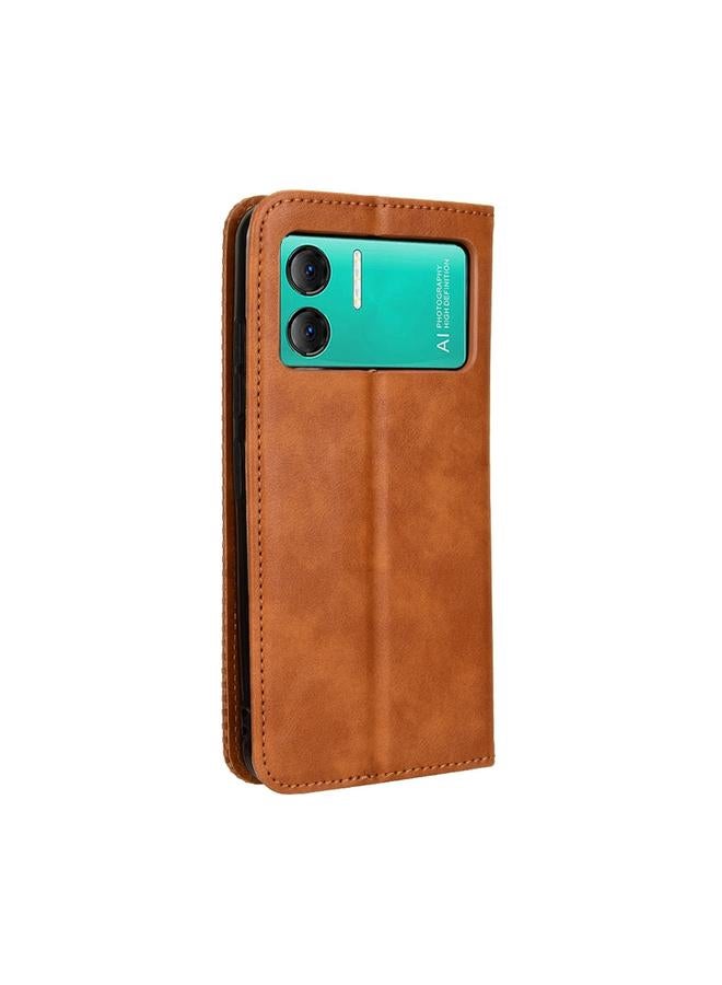 Zaboon Case For Doogee X98 Magnetic Buckle Retro Texture Leather Phone Case - Image 3