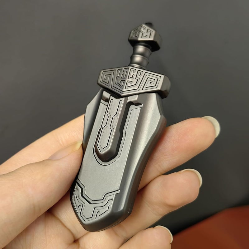 T-Conceal لعبة تخفيف الضغط EDC Sword، ألعاب تحريك الانزلاق، ألعاب تحريك لتخفيف التوتر للبالغين، ألعاب معدنية مغناطيسية، ألعاب مضادة للقلق لمكتب العمل (رمادي) - Image 4