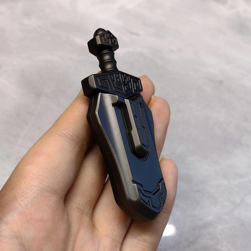 T-Conceal لعبة تخفيف الضغط EDC Sword، ألعاب تحريك الانزلاق، ألعاب تحريك لتخفيف التوتر للبالغين، ألعاب معدنية مغناطيسية، ألعاب مضادة للقلق لمكتب العمل (رمادي) - Image 3